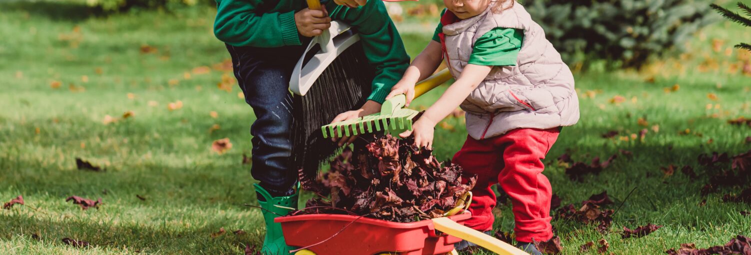 Storing outdoor toys ready for Autumn